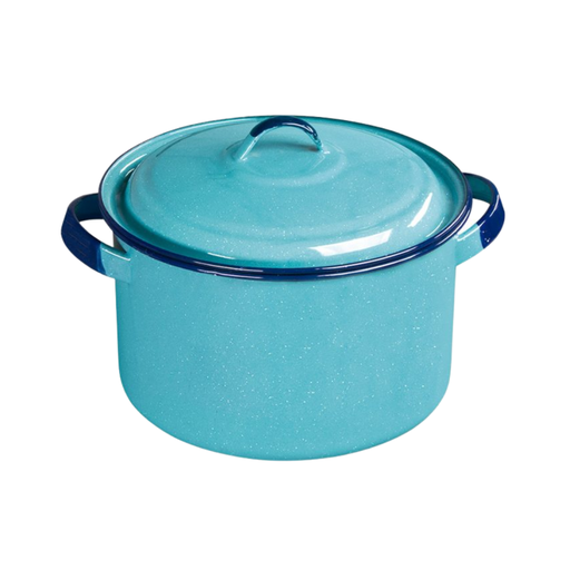 [3680982] Olla recta para caldos con orejas 22 cm Cinsa con Tapa 5 litros Azul Turquesa(BAJA)