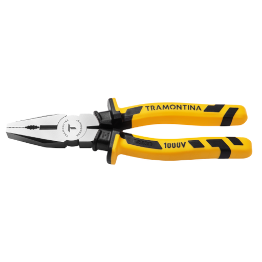 [501923] Pinza Universal 8" Tramontina de acero especial con mango de doble inyección (ONE SHOT)