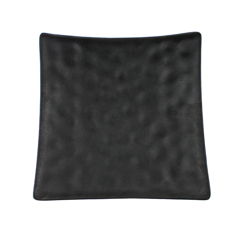 Plato cuadrado 22 cm melamina negra Jet Black sondemesa