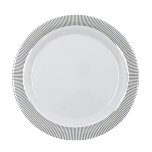 [1284318] Plato extendido 10.5" 26 cm melamina Premium Elegantza Gris