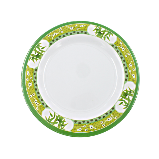 [1284128] Plato extendido 9" 22.5 cm melamina Bambú Verde Clorofila