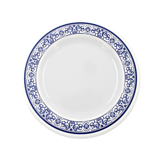 [1284359] Plato extendido 9" 22.5 cm melamina talavera azul