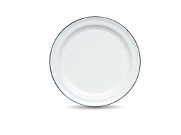 [3684371] Plato Plano de peltre 32 Sin Anillo Blanco Jasp Filo Negro Back(BAJA)