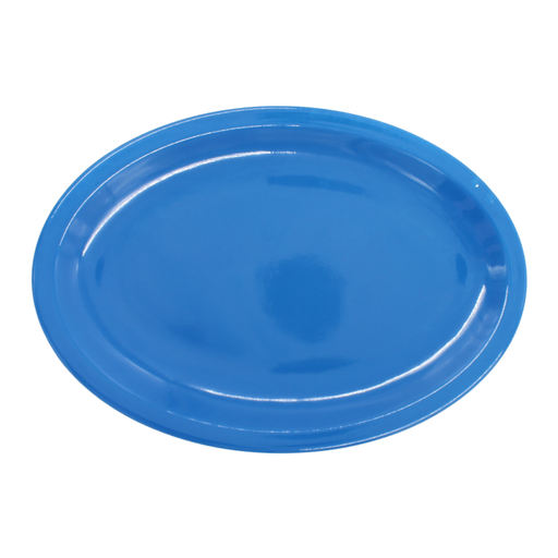 [1284224] Plato oval 11.5" 29 cm melamina azul