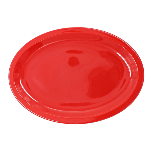 [1284225] Plato oval 11.5" 29 cm melamina rojo