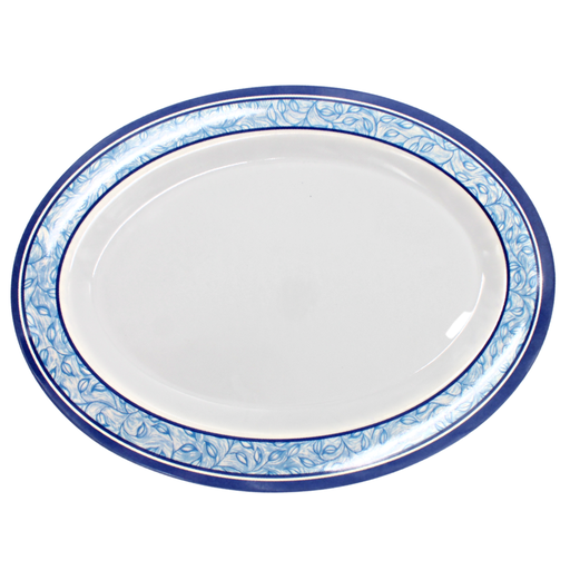 [1284163] Plato oval 14" melamina Formosa azul