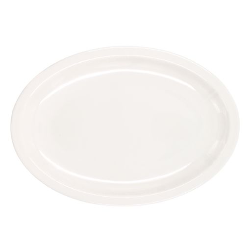 [1162676] Plato ovalado 11.5 pulgadas melamina blanca Domestica Tavola