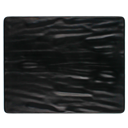 [1162625] Platón rectangular 32 x 25 cm melamina negra mate con textura